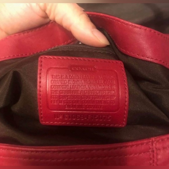 Vintage coach soho buckle red leather bag - Picture 7 of 8